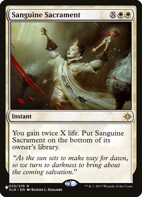 PLST: Sanguine Sacrament