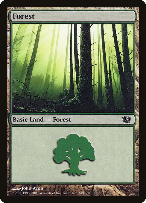 8ED: Forest (348) (Foil)
