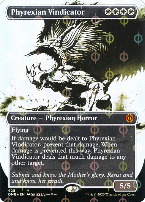 ONE: Phyrexian Vindicator (Showcase) (Step-and-Compleat Foil)