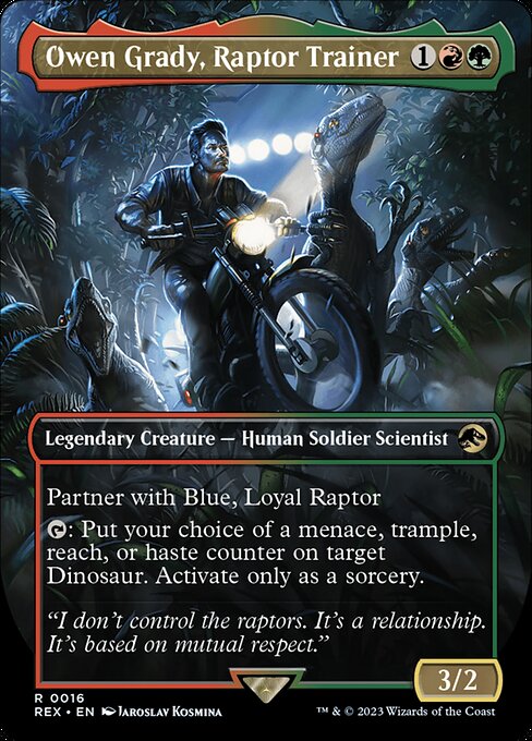 REX: Owen Grady, Raptor Trainer (Borderless) (Foil)