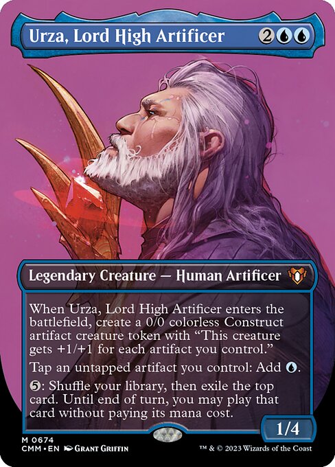 CMM: Urza, Lord High Artificer (Borderless) (Foil)