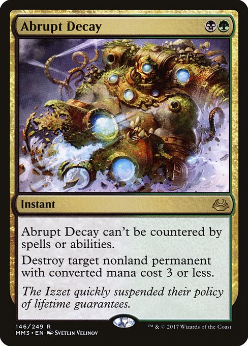 MM3: Abrupt Decay