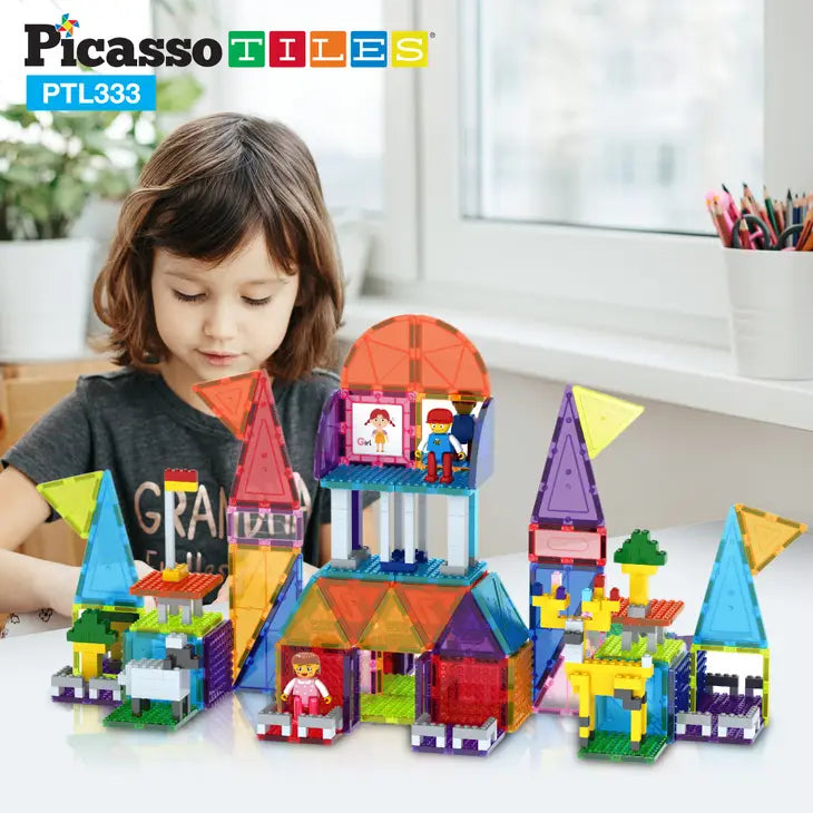 Picasso Tiles: 333 Piece Magnetic Brick Tile Combo Set