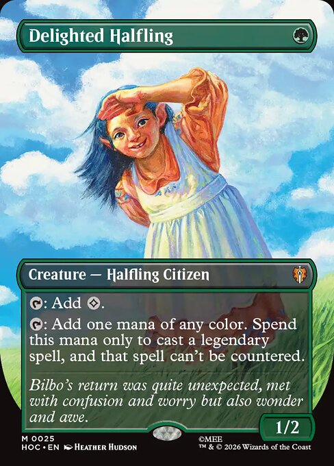 HOC: Delighted Halfling (Borderless) (Foil)