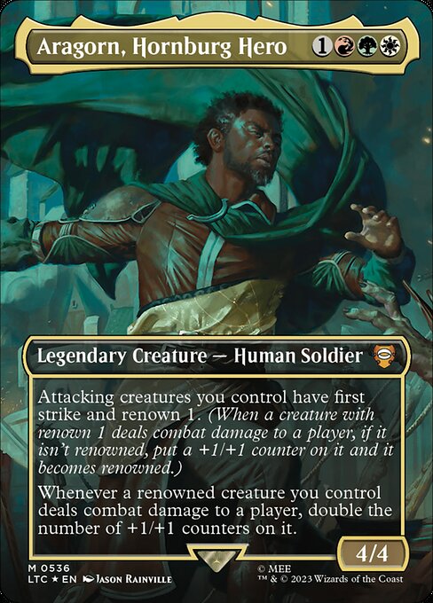 LTC: Aragorn, Hornburg Hero (Borderless) (Surge Foil)