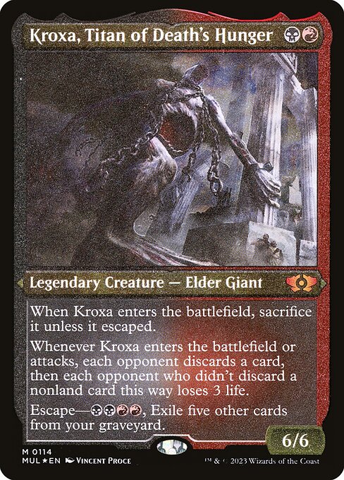 MUL: Kroxa, Titan of Death's Hunger (Foil Etched)