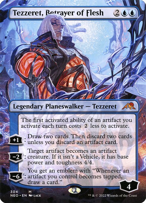 NEO: Tezzeret, Betrayer of Flesh (Borderless) (Foil)