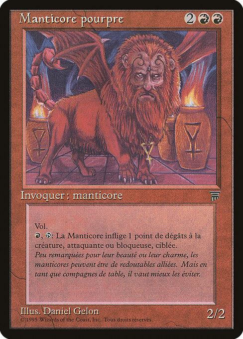 REN: Crimson Manticore (French) - "Manticore pourpre"