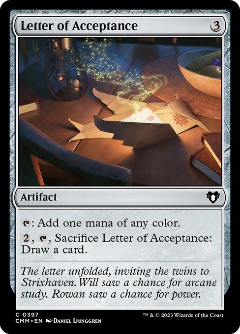 CMM: Letter of Acceptance (Foil)