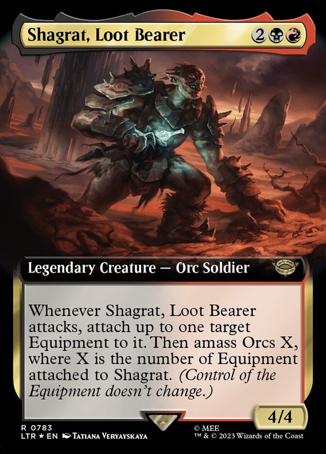 Shagrat, Loot Bearer (Extended Art) (Surge Foil) [Foil] :: LTR