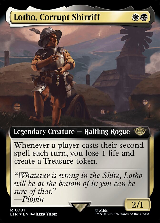 Lotho, Corrupt Shirriff (Extended Art) (Surge Foil) [Foil] :: LTR