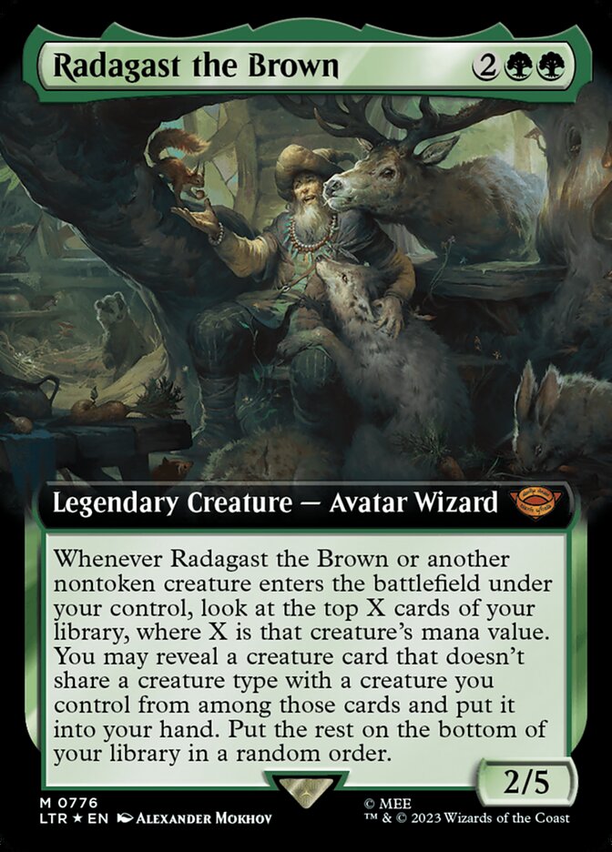 Radagast the Brown (Extended Art) (Surge Foil) [Foil] :: LTR