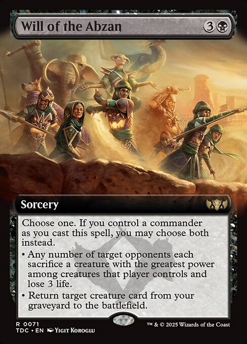 TDC: Will of the Abzan (Extended Art)