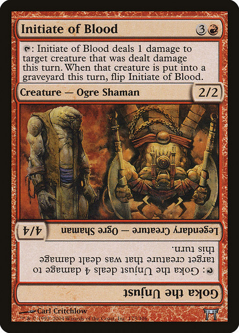 CHK: Initiate of Blood // Goka the Unjust (Foil)