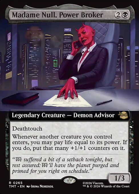 TMT: Madame Null, Power Broker (Extended Art)