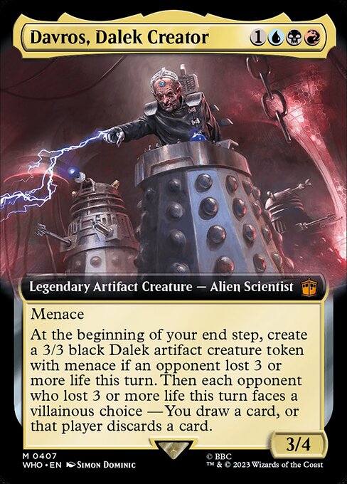 WHO: Davros, Dalek Creator (Extended Art) (Foil)