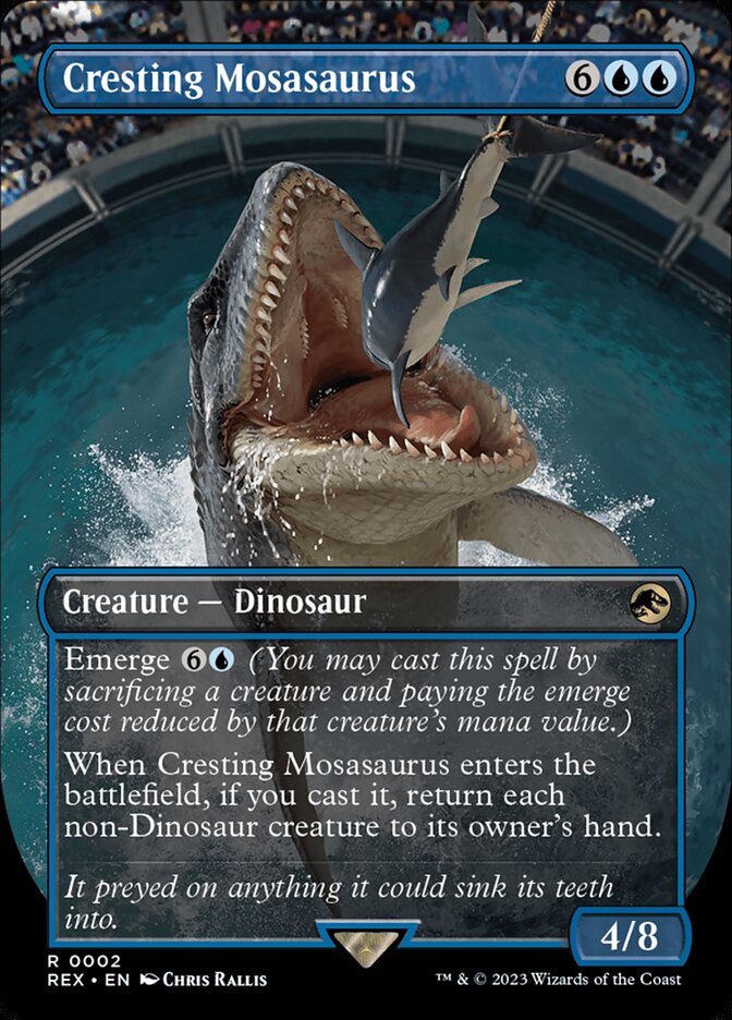 Cresting Mosasaurus (Borderless) [Foil] :: REX