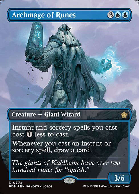 FDN: Archmage of Runes (Borderless) (Mana Foil)