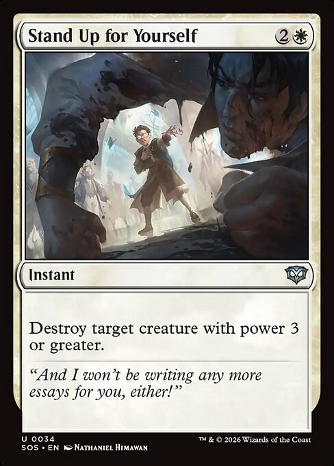 SOS: Stand Up for Yourself (Foil)