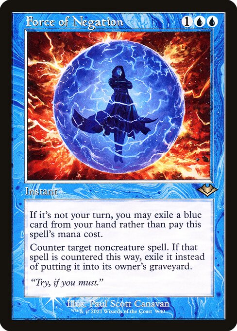 H1R: Force of Negation (Retro Frame) (Foil Etched)