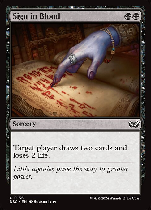 DSC: Sign in Blood