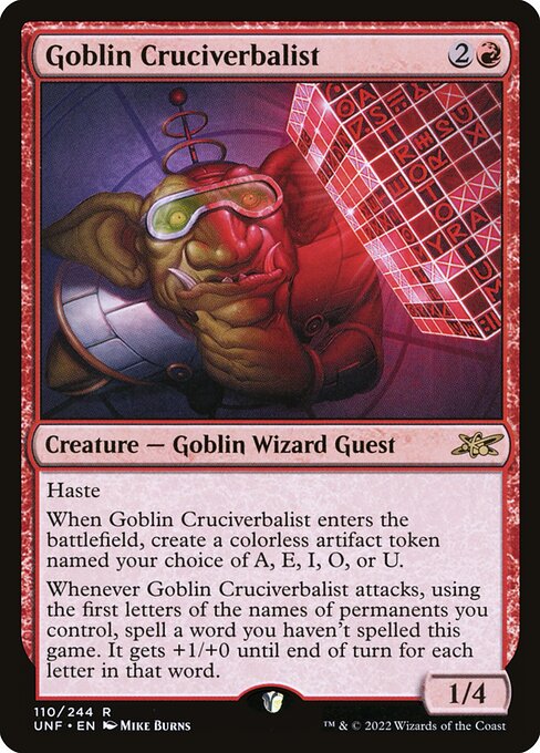 UNF: Goblin Cruciverbalist