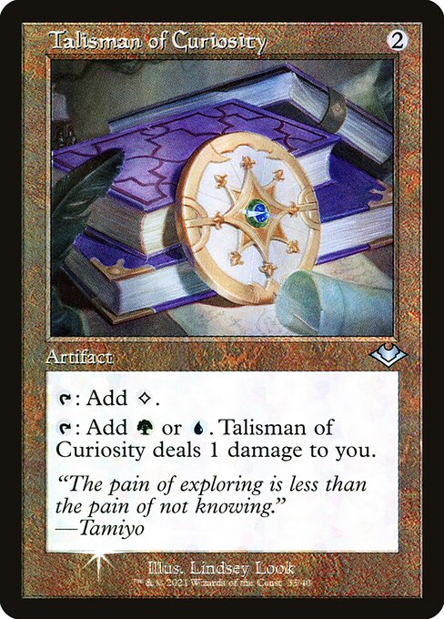 H1R: Talisman of Curiosity (Retro Frame) (Foil Etched)