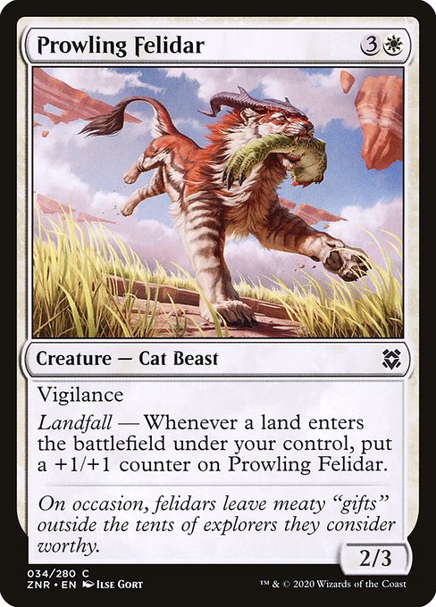 ZNR: Prowling Felidar (Foil)