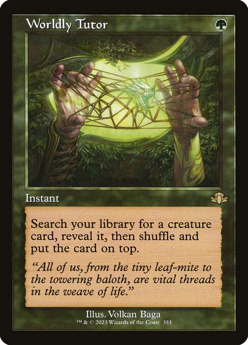 DMR: Worldly Tutor (Retro Frame) (Foil)