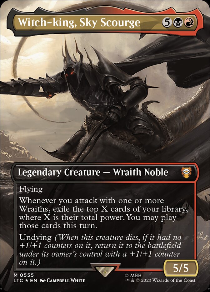 Witch-king, Sky Scourge (Borderless) (Surge Foil) [Foil] :: LTC