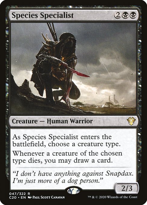 C20: Species Specialist