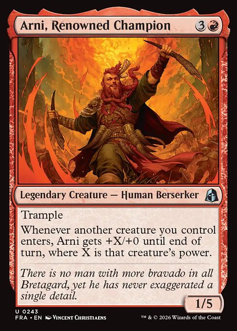 FRA: Arni, Renowned Champion (Foil)