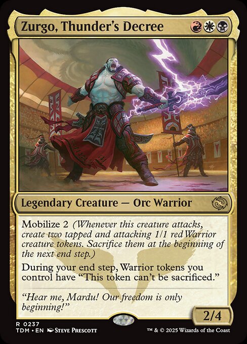 TDM: Zurgo, Thunder's Decree (Foil)
