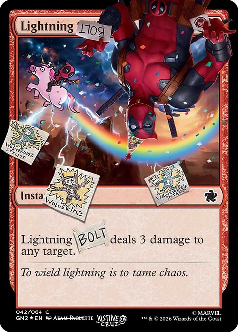 SLD: Lightning Bolt (042) (Pool Party Foil)