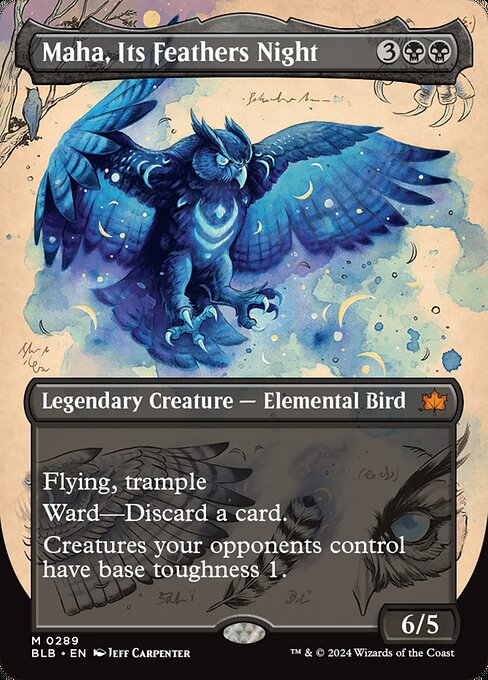 BLB: Maha, Its Feathers Night (Borderless) (Foil)