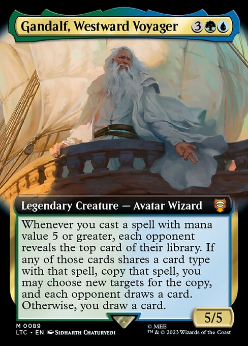 LTC: Gandalf, Westward Voyager (Extended Art) (Foil)