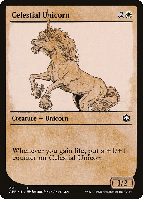 AFR: Celestial Unicorn (Showcase) (Foil)