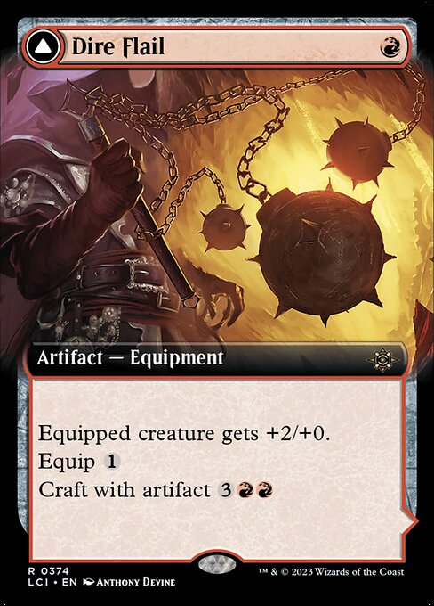 LCI: Dire Flail (Extended Art) (Foil)