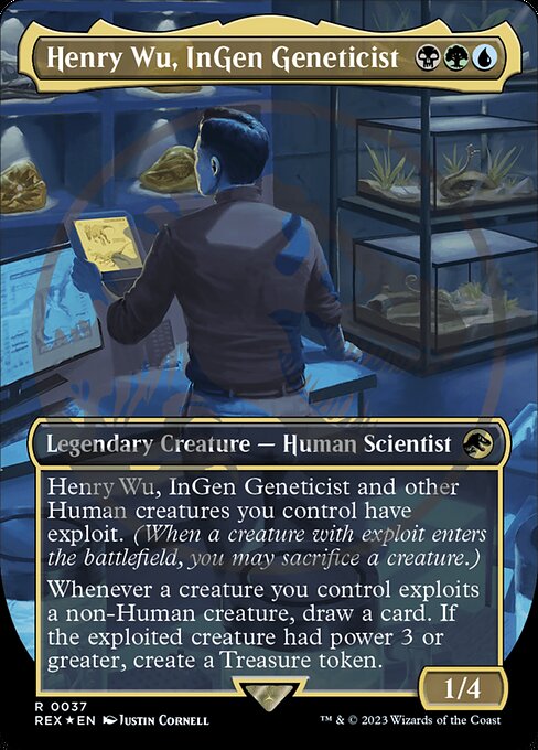 REX: Henry Wu, InGen Geneticist (Borderless) (Emblem) (Foil)