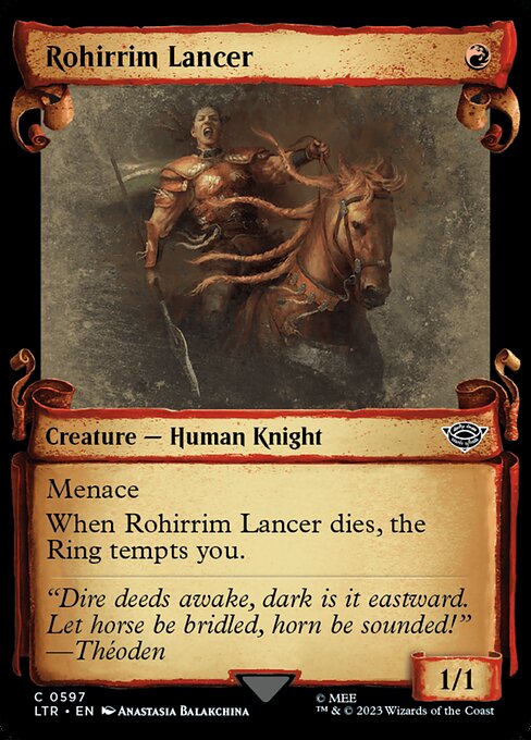 LTR: Rohirrim Lancer (Showcase Scrolls) (Foil)