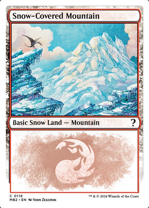 MB2: Snow-Covered Mountain (White Border)