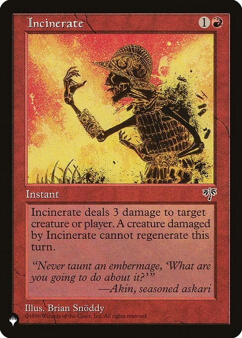 PLST: Incinerate