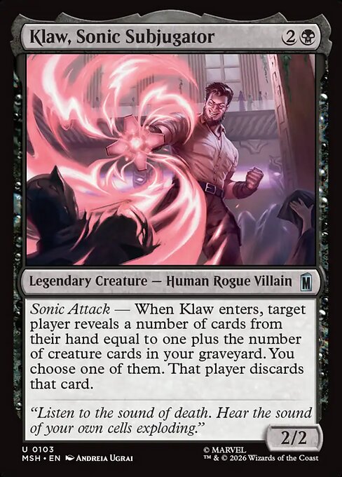 MSH: Klaw, Sonic Subjugator (Foil)
