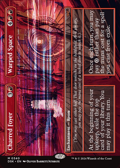 DSK: Charred Foyer // Warped Space (Borderless) (Foil)