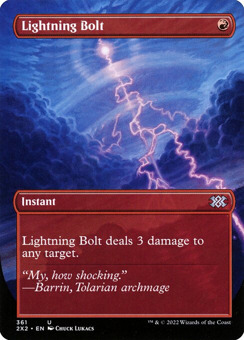 2X2: Lightning Bolt (Borderless) (Foil)