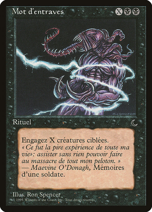 REN: Word of Binding (French) - "Mot d'entraves"
