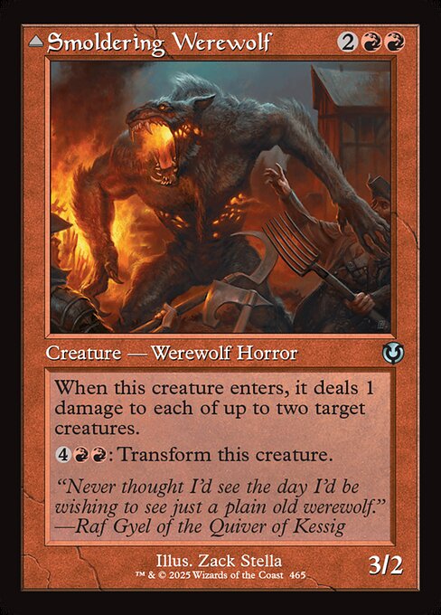 INR: Smoldering Werewolf (Retro Frame) (Foil)