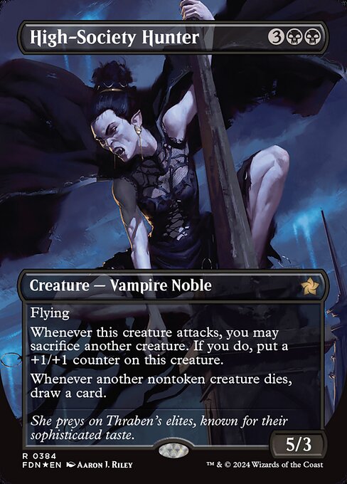 FDN: High-Society Hunter (Borderless) (Mana Foil)