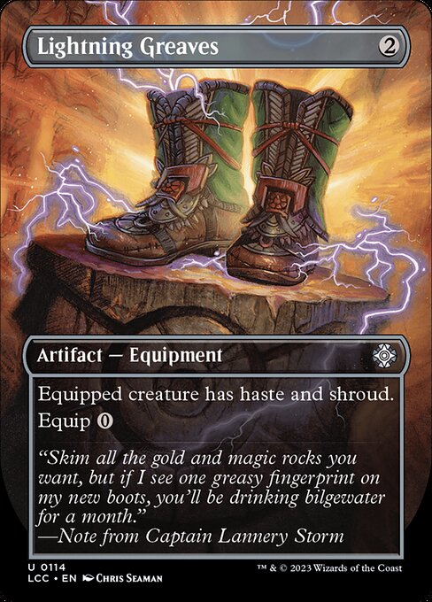 LCC: Lightning Greaves (Borderless) (Foil)