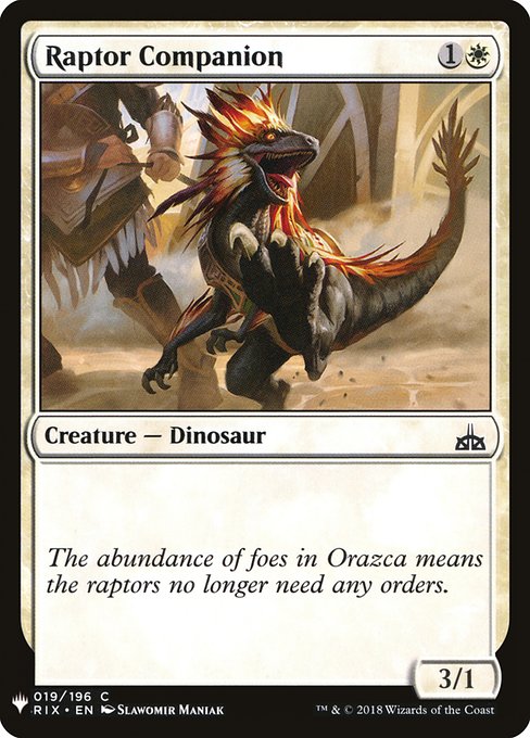 PLST: Raptor Companion